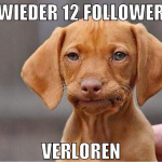 wieder 12 follower verloren