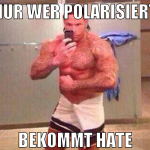 Nur wer polarisiert bekommt hate