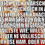 ich fick dich in arsch du schwein ich fick dich in