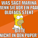 was sagt marina wenn sie vor ein paar oldfags steh