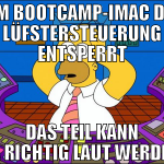 AM BOOTCAMP-IMAC DIE LÜFSTERSTEUERUNG ENTSPERRT DA