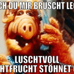 willsch du mir brüscht leckren  luschtvoll huschtf