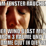 AM FENSTER RAUCHEN DER WIND BLÄST MICH DURCH 3 RÄU