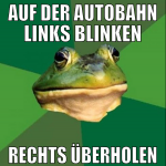 auf der autobahn links blinken rechts überholen