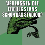 verlassen die erfolgsfans schon das stadion?