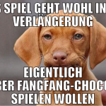 das spiel geht wohl in die verlängerung eigentlich
