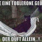 gerade eine toblerone geöffnet der duft allein...!