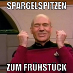 Spargelspitzen zum frühstück