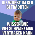 Die wurst im klo betrachten wissen wie viel schwan