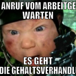 auf anruf vom arbeitgeber warten es geht um die ge