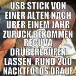 usb stick von einer alten nach über einem jahr zur