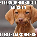 wettervorhersage für morgen sieht extrem scheiße a
