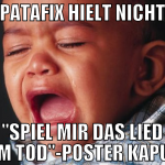 Patafix hielt nicht 