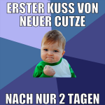 Erster Kuss von neuer Cutze nach nur 2 Tagen