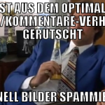 Fast aus dem optimalen Bilder/Kommentare-Verhältni