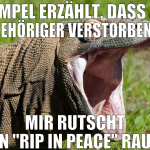 kumpel erzählt, dass ein angehöriger verstorben is