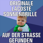 Originale Lacoste Sonnenbrille   Auf der Straße ge