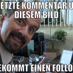 der letzte kommentar unter diesem bild bekommt ein
