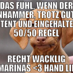 das fühl, wenn der banhammer, trotz gutem content 