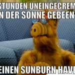 6 Stunden uneingecremet in der Sonne gebeent keine