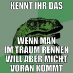 kennt ihr das wenn man im traum rennen will aber m