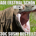 Gerade erstmal schön für mich 30€ sushi bestellt