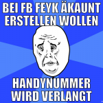 BEI FB feyk äkaunt erstellen wollen handynummer wi