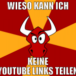 Wieso kann ich keine youtube links teilen