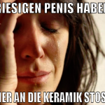 riesigen penis haben immer an die keramik stoßen