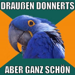 draußen donnerts aber ganz schön