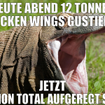 heute abend 12 tonnen chicken wings gustieren jetz