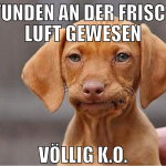 7 Stunden an der frischen luft gewesen völlig k.o.