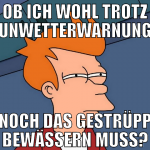 OB ICH WOHL TROTZ UNWETTERWARNUNG NOCH DAS GESTRÜP