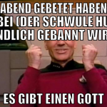 jeden abend gebetet haben, dass jimbei (der schwul