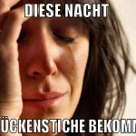 diese nacht  6 mückenstiche bekommen