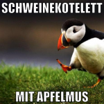 Schweinekotelett mit apfelmus