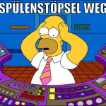 Spülenstöpsel weg