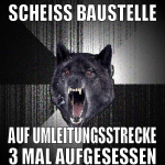 scheiß baustelle auf umleitungsstrecke 3 mal aufge
