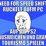 need for speed shift ruckelt aufm pc auf die ps2 a