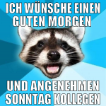 ich wünsche einen guten morgen  und angenehmen son