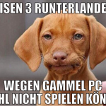 risen 3 runterlanden wegen gammel pc wohl nicht sp