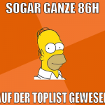 sogar ganze 86h auf der toplist gewesen