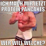 ich mach mir jetzt protein pancakes wer will welch