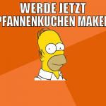 werde jetzt pfannenkuchen maken