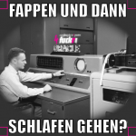 fappen und dann schlafen gehen?