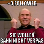 +3 Follower Sie wollen die bahn nicht verpassen