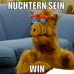 nüchtern sein  win