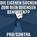 die eigenen socken zum rein wichsen benutzen?? pro
