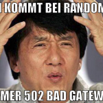 Warum kommt bei random image immer 502 Bad gateway