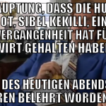 die behauptung, dass die hure aus got, sibel kekil